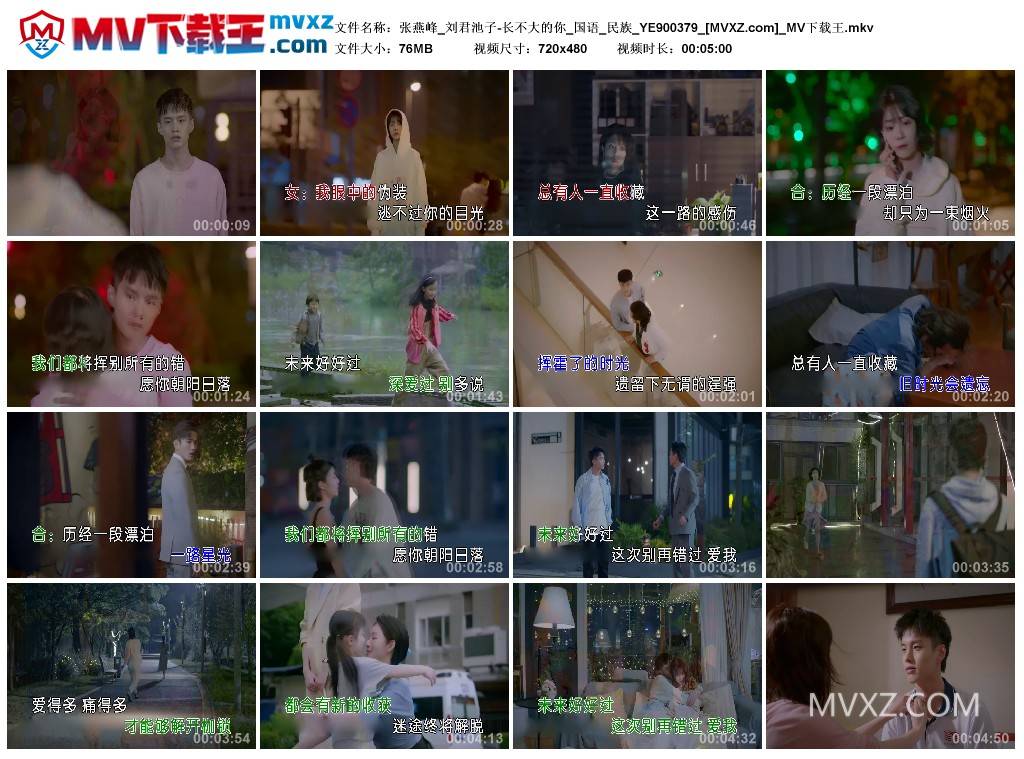 张燕峰_刘君池子-长不大的你_国语_民族_YE900379